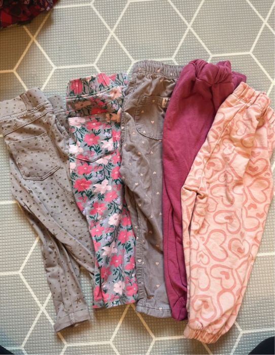 Legginsy dziewczęce 74-86. 5 sztuk
