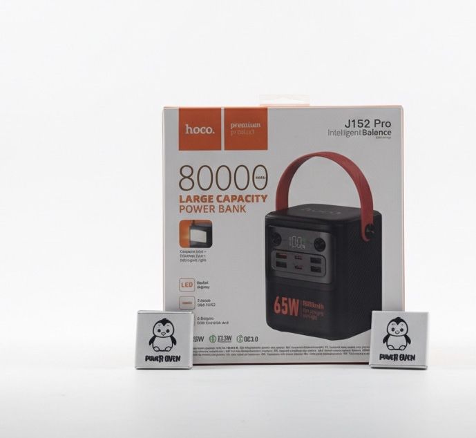 Повербанк Hoco J152 Pro, 80000 mAh, PD 65W, black