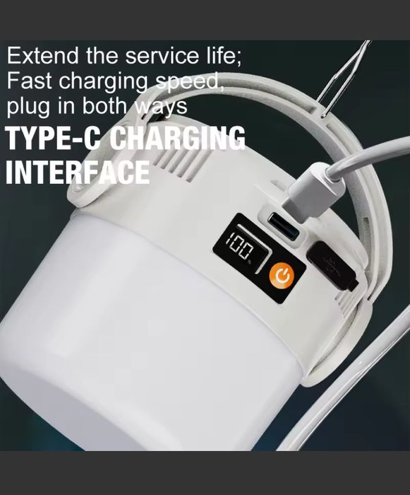 Ліхтар LED Лампа з usb зарядкою, кемпінговий світильник лампочка