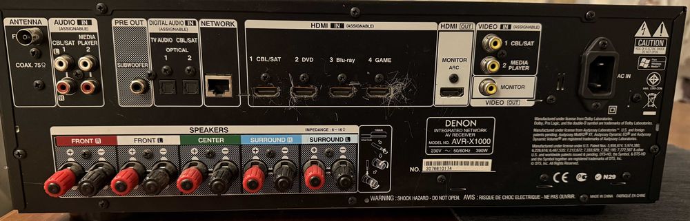 Denon AVR X-1000 na części