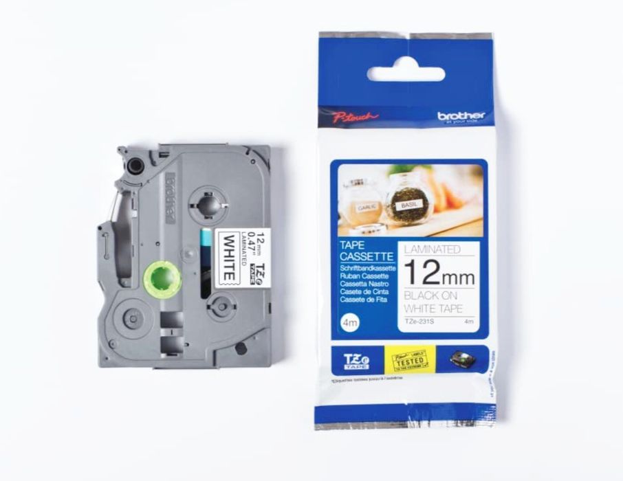 FITA BROTHER 12MM AZUL/BRANCO - TZE535