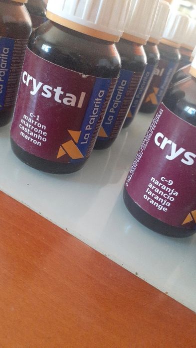 Tinta crystal 50 ml varias cores 54 unidades