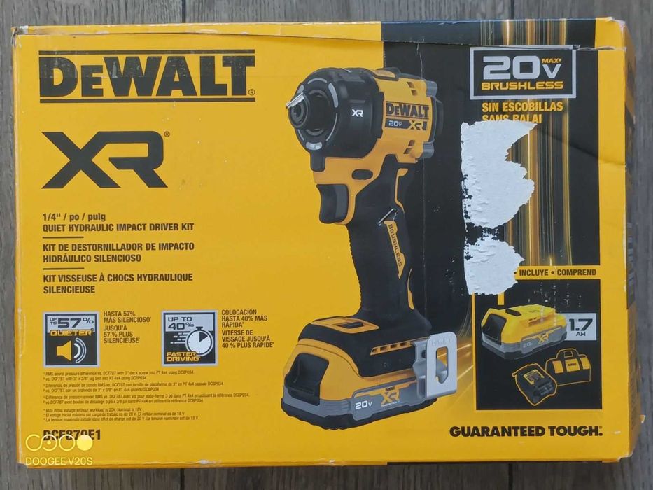 Dewalt DCF870 20V MAX Brushless Quiet Hydraulic Impact Driver