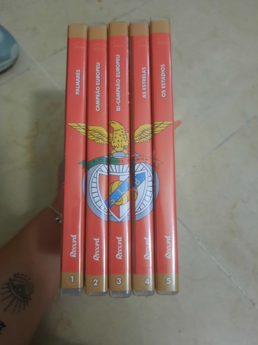 5 DVD's do benfica record 2004