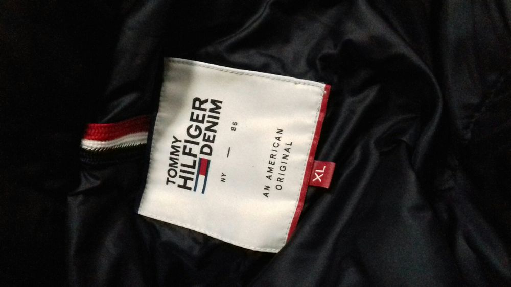 Tommy Hilfiger Kurtka zimowa puchowa pikowana XL oryginał damska