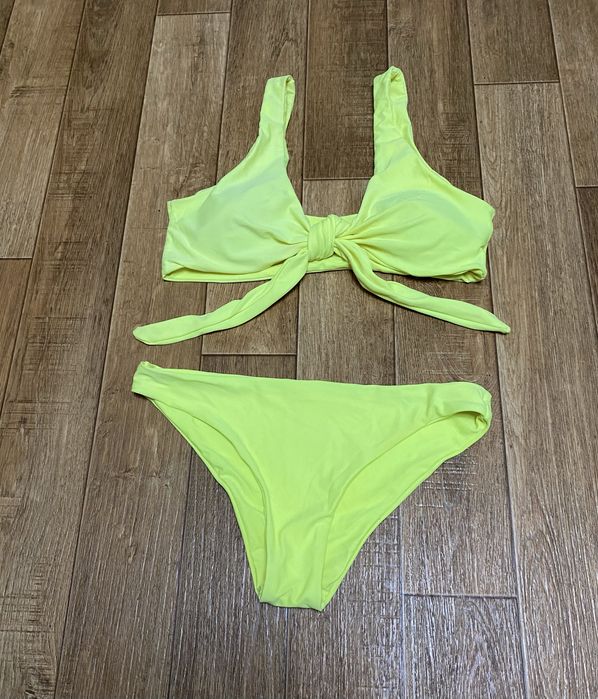 Купальник роздільні рожевий , салатовий розмір S