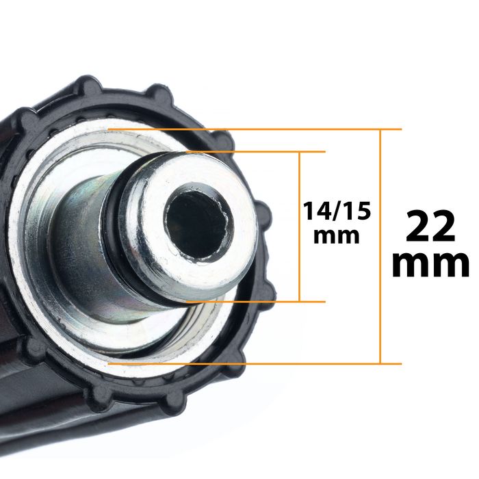 Wąż Wysokociśnieniowy 15m M22-M22 | Max 200 Bar, 60°C
