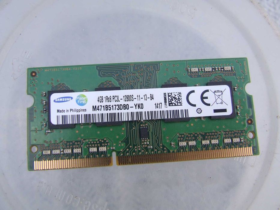 Память на мини ПК Samsung 4GB/DDR3-1600Mgz./рабочая 2шт. двухранговая
