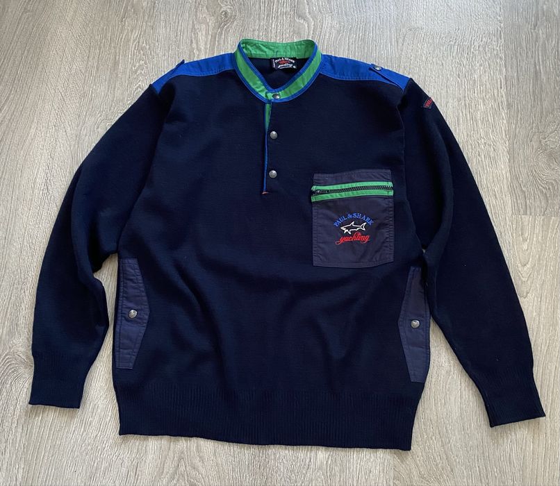 Paul & Shark Yakhting meske swetr z dzianiny rozmiar L - XL