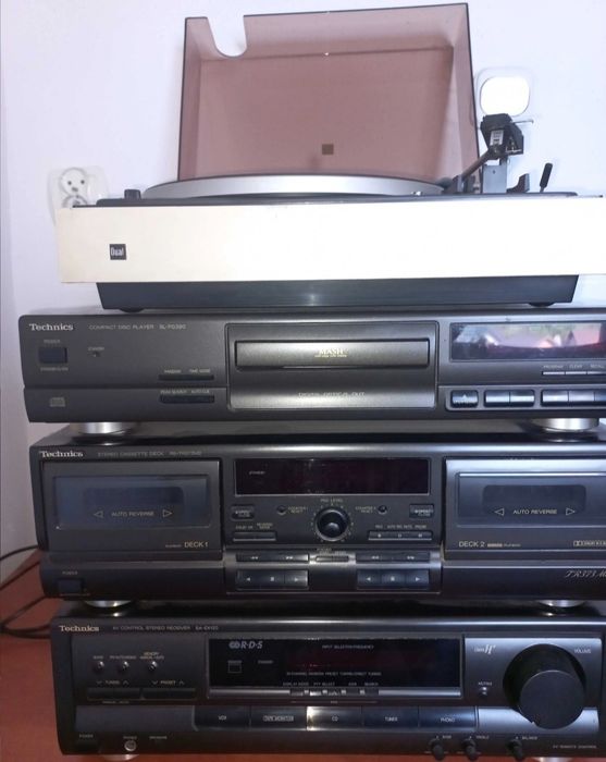 Zestaw Technics + adapter (gramofon) + kolumny Altus – koplet - stereo