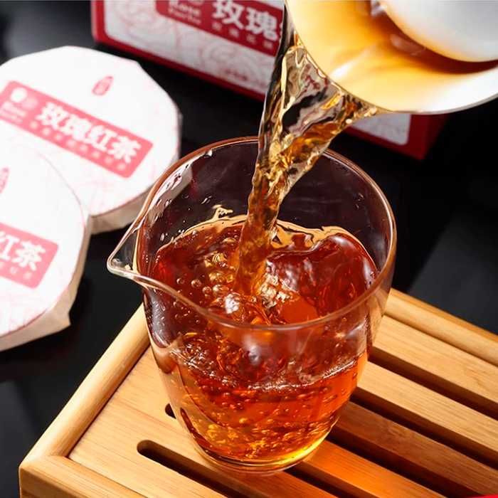 Дянь Хун 2025р 》• чорний чай з пелюстками троянди •《 50г від Сонгде