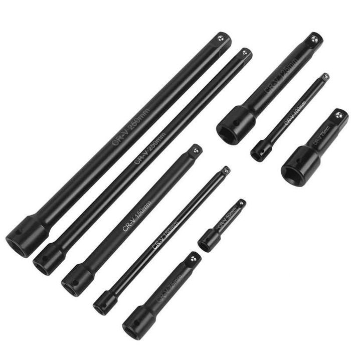 Zestaw przedłużek udarowych 9el. przedłużka udar 1/4 3/8 1/2" KD12532