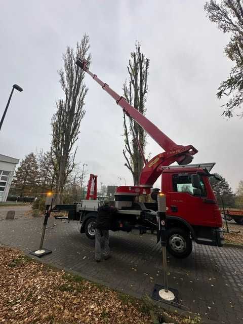 Usługi podnośnikiem, zwyżka, podnośnik koszowy, nożycowy wynajem