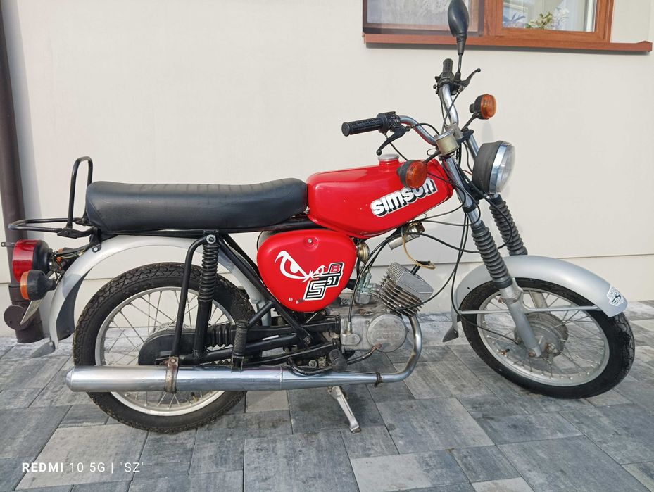 Simson S50, S51 - części - osłona filtra + filtr + stacyjka - 1983.