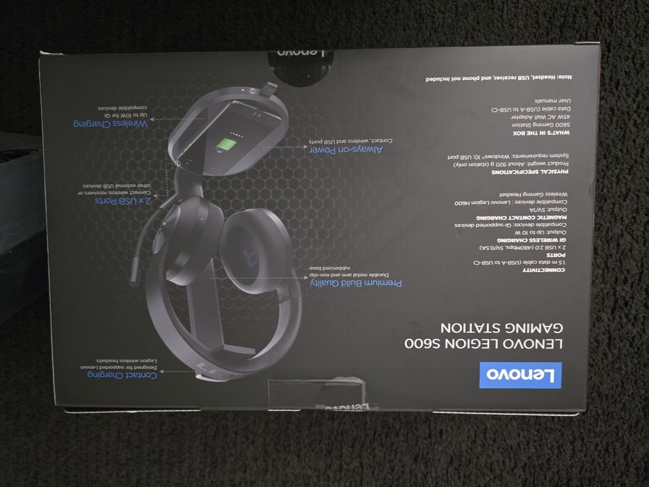 Hedset lenovo + base carregamento