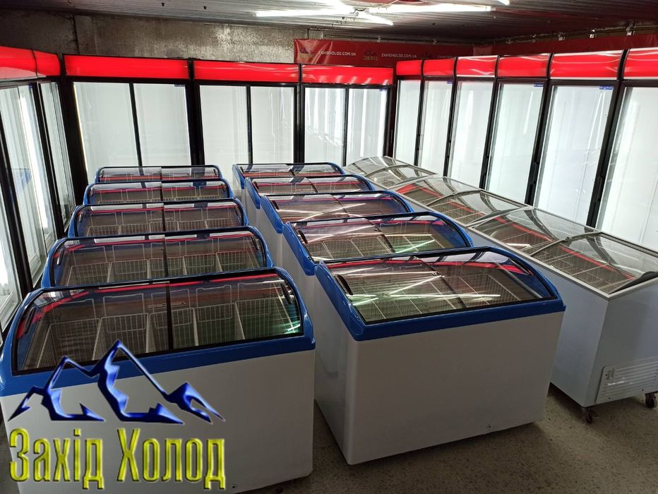 Холодильна вітрина ларь холодильник. Шафа -вітрина для магазину
