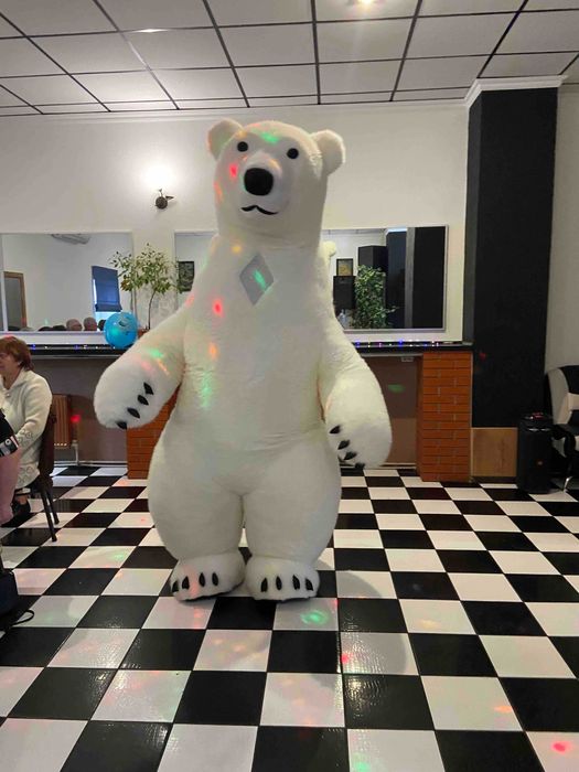Надувний пневмо костюм  білого ведмедя, ще на гарантії.