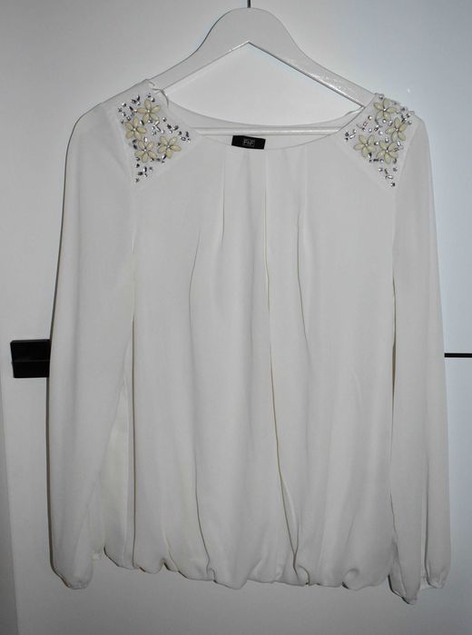 Biala elegancka   bluzka  F&F, rozmiar 44