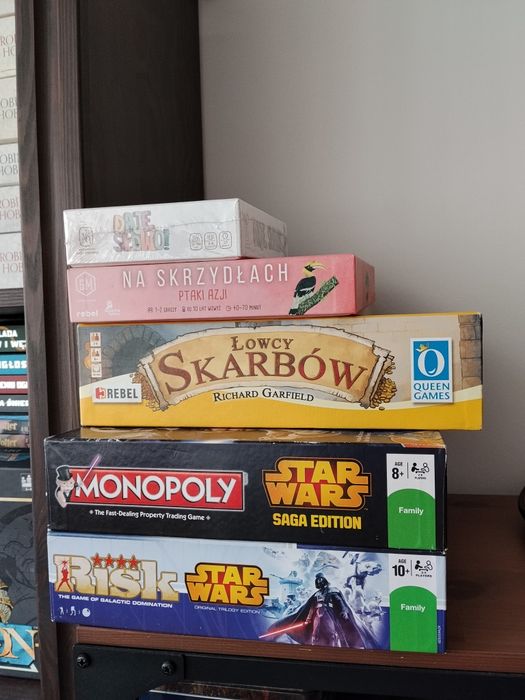 Gry planszowe Risk Star Wars, Na skrzydłach, Monopoly Star Wars