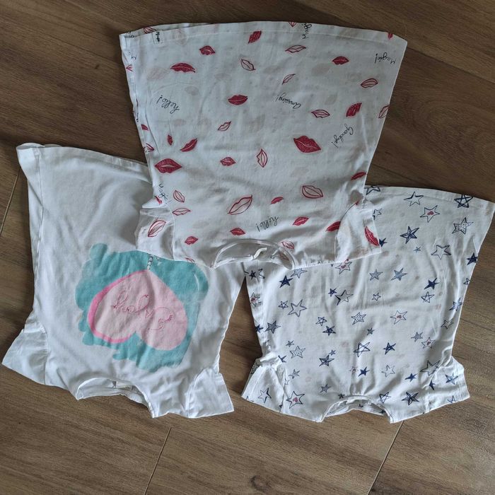 3 Koszulki t-shirt 122 Zara zestaw dla dziewczynki