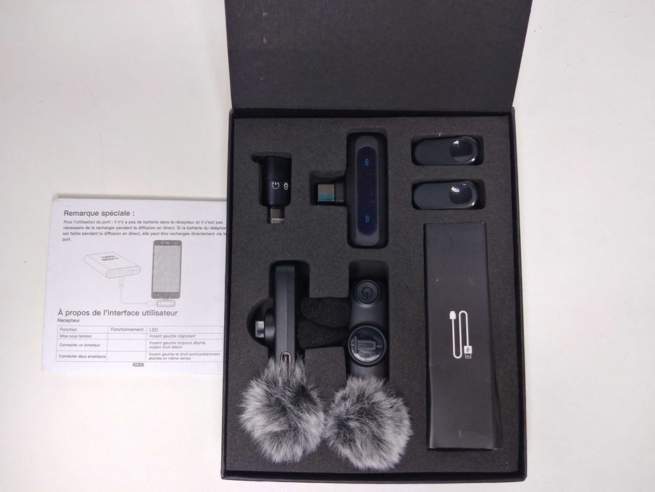 Mikrofon bezprzewodowy krawatowy USB-C+ ADAPTER do Iphone