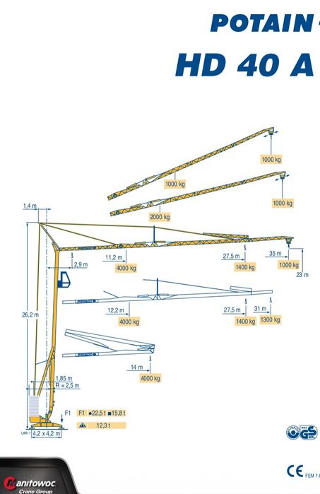 Wynajem żurawia dźwigu szybkomontującego wolnoobrotowego