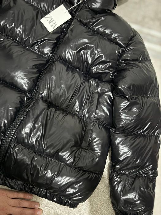 Чоловічий пуховик куртка Zara Puffer Black Analog Moncler зара