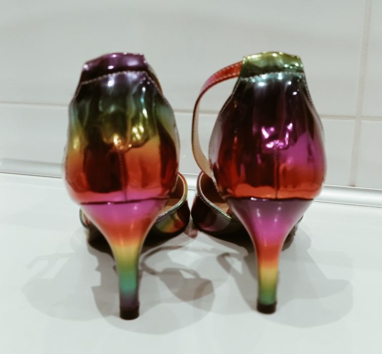 Nowe buty damskie szpilki tęczowe/40