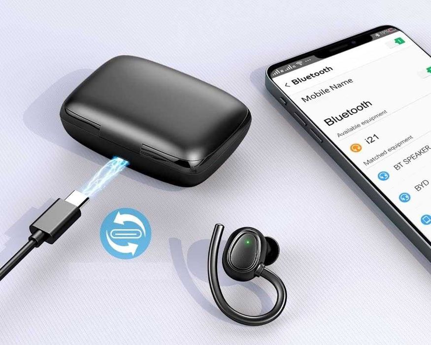 Drsaec i21 bezprzewodowe słuchawki bluetooth 5.3 sportowe 48h IPX7