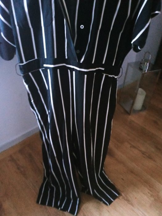 Kombinezon dlugi czarnobiale pasy HM 38