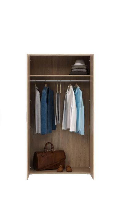 Roupeiro 2 portas carvalho 104x191x53 cm One