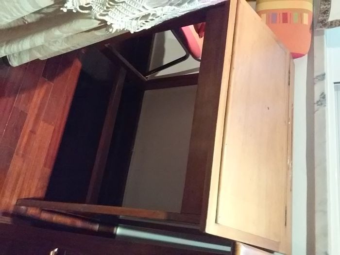 Secretária antiga criança com arrumação + tapete lápis + cadeira