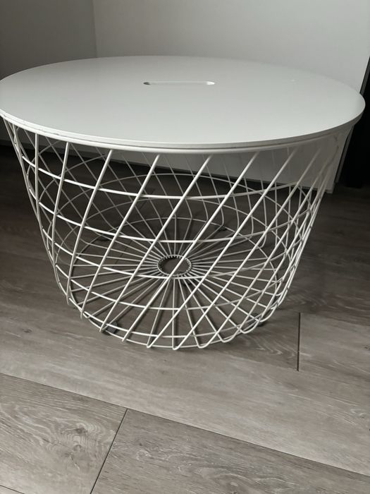 Stolik kawowy ikea bialy srednica 60cm