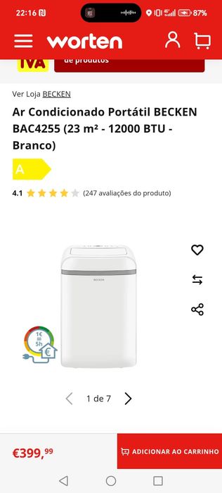 Ar condicionado portátil
