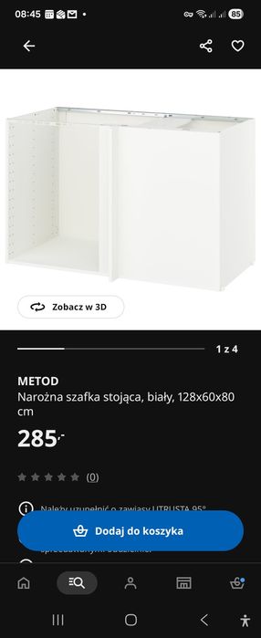Ikea metod szafka 128×60×80
