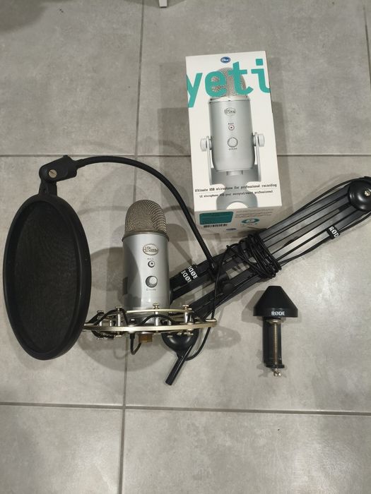 Microfone Blue Yeti + Braço Rode