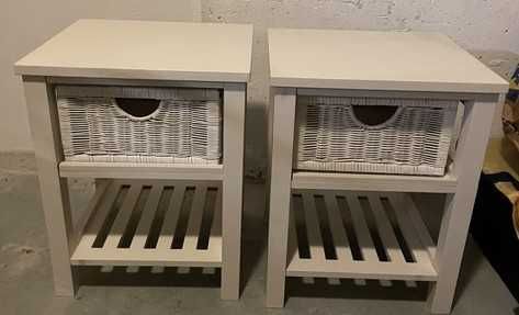 Mesas de cabeceira brancas - 100€