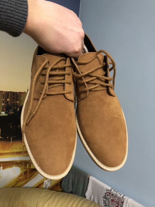 New Туфли классические Primark 44 разм экокожа коричневые clarks