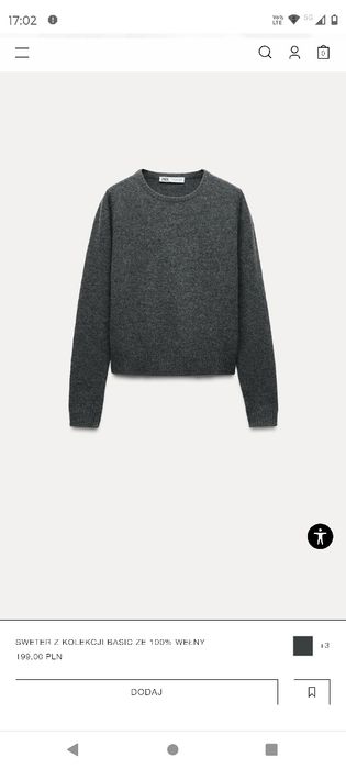 Sweter z wełny marki Zarra