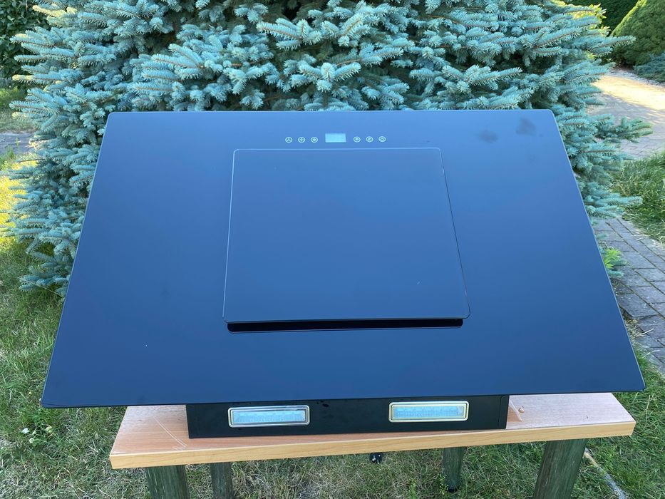 Okap kuchenny Amica KH 17383 E 90 cm – czarny, szklany, 660 m³/h