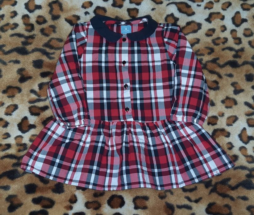 Плаття в клітинку на вік 6-12 місяців