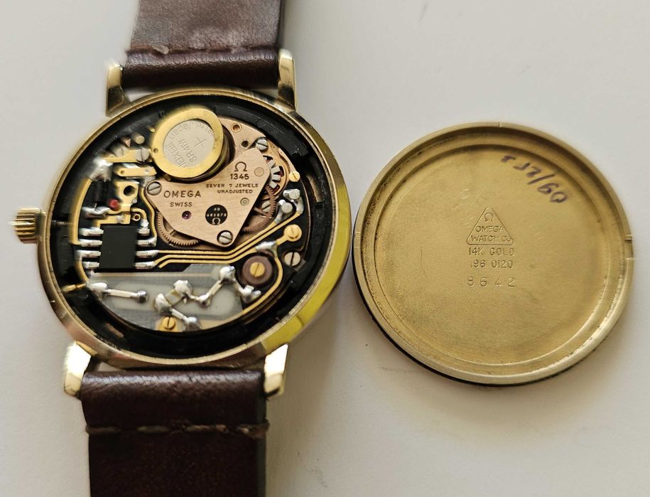 Omega Seamaster de Ville Pie Pan 14k 585 złoty z 1977 roku