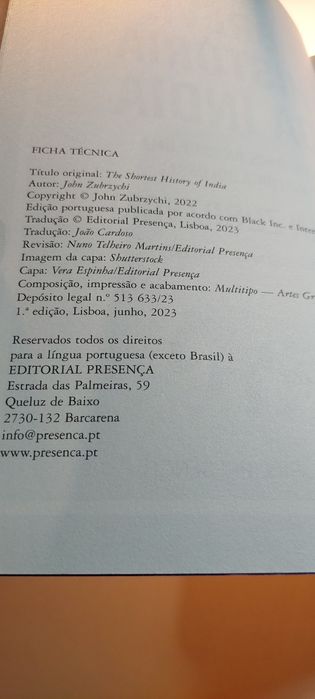 Breve História da Índia - John Zubrzycki