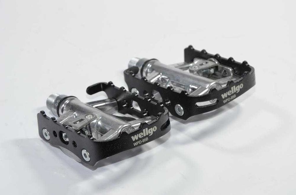 Pedały rowerowe spd platformy wellgo wpd 95b z blokami bloki
