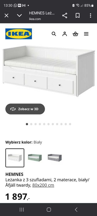 Sprzedam łóżko Hemnes Ikea