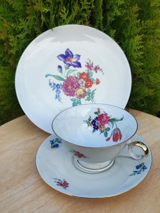 Antyk  1924-46 Porcelanowe Trio śniadaniowe Seltmann Weiden Germany
