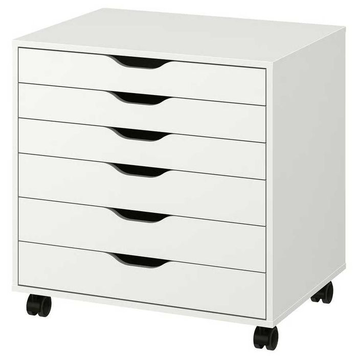 ALEX Komoda na kółkach, biały, 67x66  Regał IKea Nowy !