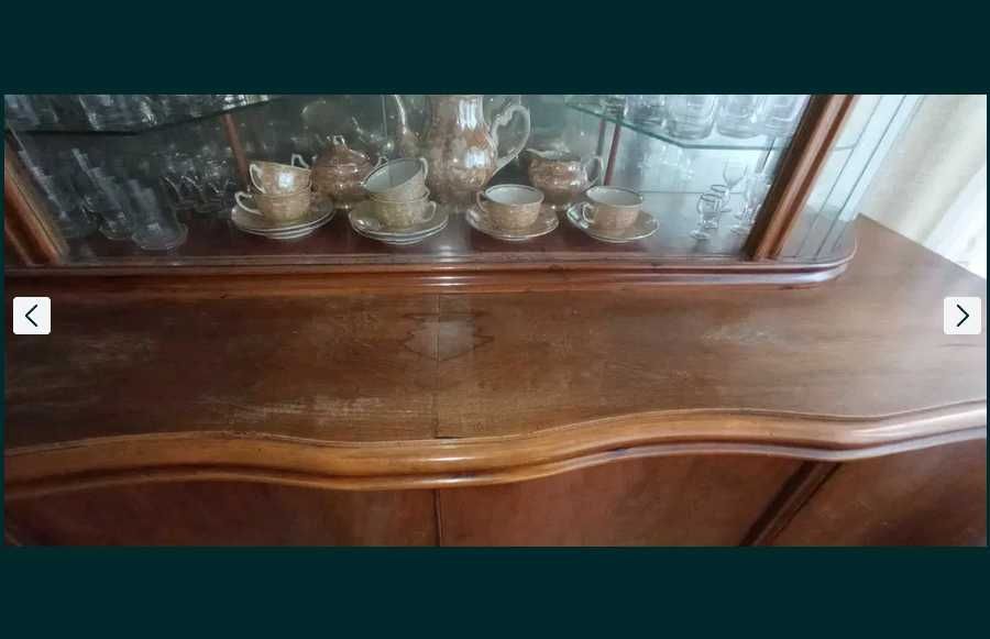 Kredens w stylu art deco z nadstawką lata 50/60, PRL
