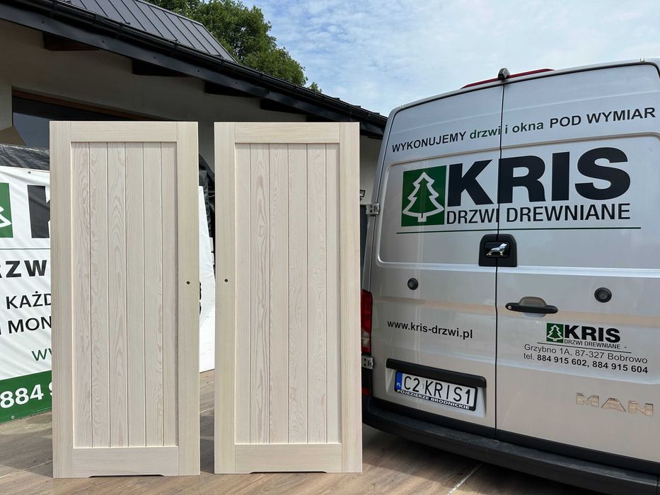 Drzwi drewniane sosnowe OD RĘKI ługowanie i olejowane NA KAŻDY WYMIAR