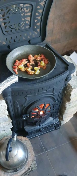 ℹ️  Чавунна піч камін буржуйка Eurokom 9 КВт з варильною поверхнею ℹ️